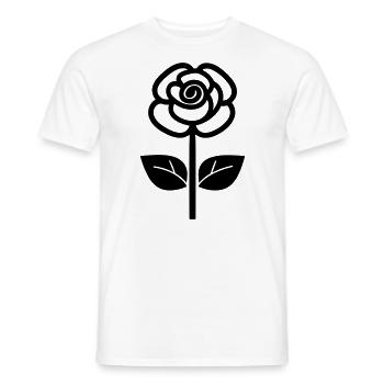 Pink Flower - Men's T-Shirt - white - Front - AI Model Male 178 dark (178cm)