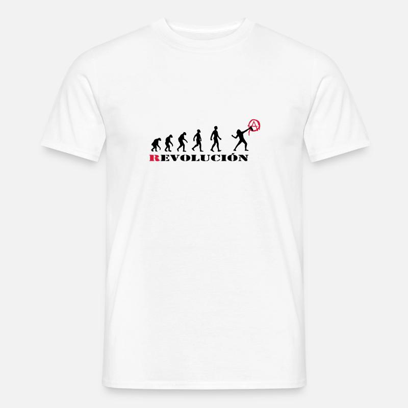 r-evolution, evolution, revolution, street art, - Männer T-Shirt - Weiß