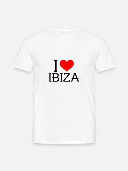 IBIZA I LOVE IBIZA - Männer T-Shirt - Weiß