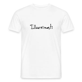 Illuminaten - Männer T-Shirt - Weiß - Vorne - AI Model Male 178 dark (178cm)