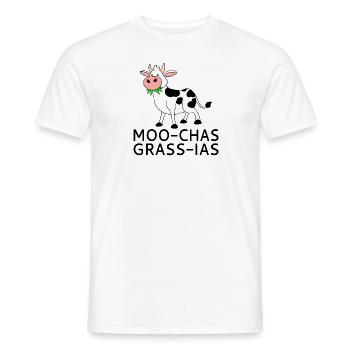 Moo-chas Grass-ias - T-shirt homme - blanc - Devant - AI Model Male 178 dark (178cm)