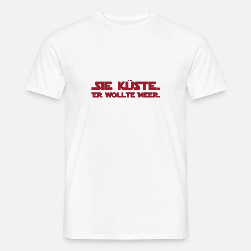 Statement SIE KÜSTE. - Männer T-Shirt - Weiß