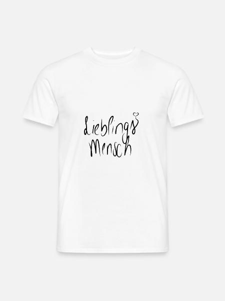 Lieblingsmensch Schriftzug Geschenkidee - Männer T-Shirt - Weiß