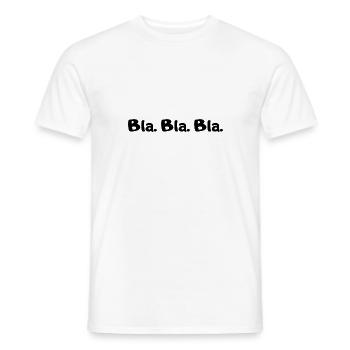 Blablabla - Männer T-Shirt - Weiß - Vorne - AI Model Male 178 dark (178cm)