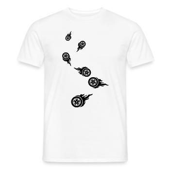 Tires fire - Men's T-Shirt - white - Front - AI Model Male 178 dark (178cm)