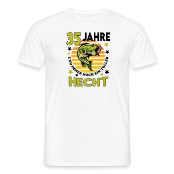 Geburtstag Toller Hecht Alter Jahre 35 - Männer T-Shirt - Weiß - Vorne - AI Model Male 178 dark (178cm)