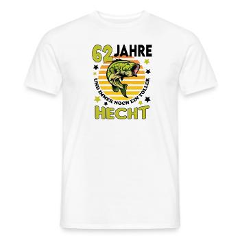 Geburtstag Toller Hecht Alter Jahre 62 - Männer T-Shirt - Weiß - Vorne - AI Model Male 178 dark (178cm)