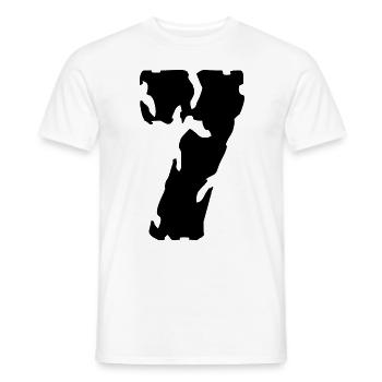 7 Maillot numéro - T-shirt homme - blanc - Devant - AI Model Male 178 dark (178cm)