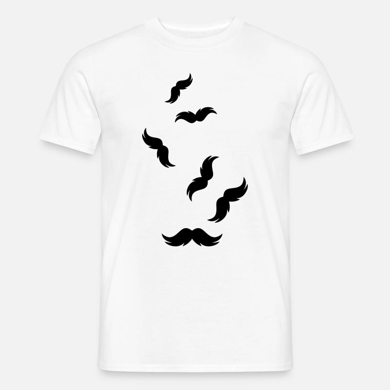 Schnurrbart symbol - Männer T-Shirt - Weiß
