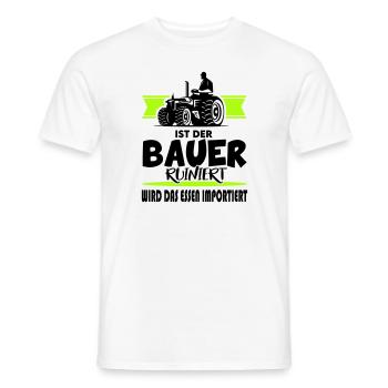 Ist der Bauer ruiniert Demostration Protest - Männer T-Shirt - Weiß - Vorne - AI Model Male 178 dark (178cm)