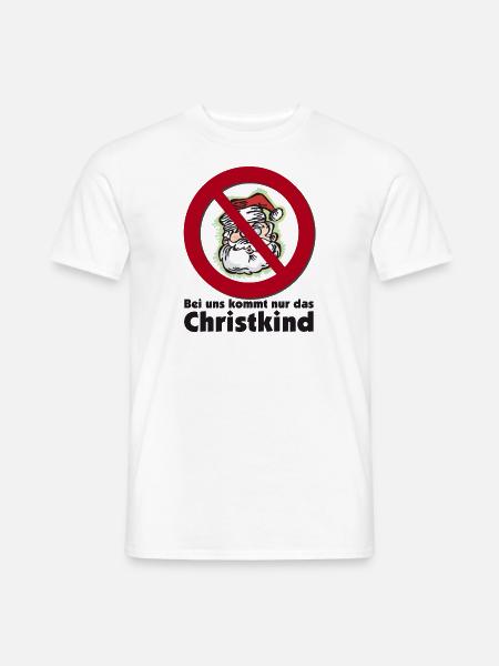 Österreich Santa Claus vs Christkind Spruch - Männer T-Shirt - Weiß