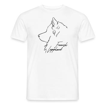 Profil finlandais de Laponie Chiens Chien Wilsigns - T-shirt homme - blanc - Devant - AI Model Male 178 dark (178cm)