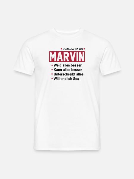 marvin - Männer T-Shirt - Weiß