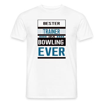 Bowling Trainer Bester Bowlingtrainer Coach - Männer T-Shirt - Weiß - Vorne - AI Model Male 178 dark (178cm)
