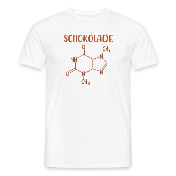 Schokolade Formel - Naschkatze Chemie Kakao - Männer T-Shirt - Weiß - Vorne - AI Model Male 178 dark (178cm)