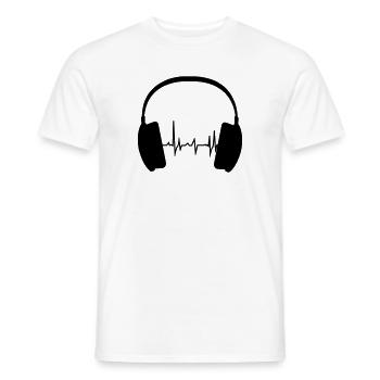 Music Beat - Männer T-Shirt - Weiß - Vorne - AI Model Male 178 dark (178cm)
