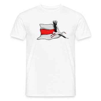 cigogne - T-shirt homme - blanc - Devant - AI Model Male 178 dark (178cm)