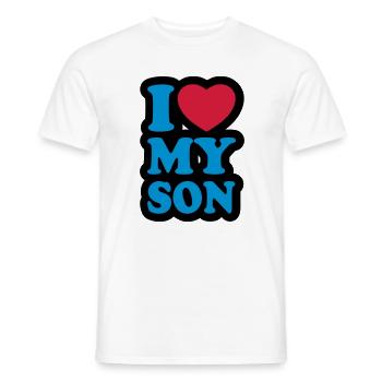 I love my son - Men's T-Shirt - white - Front - AI Model Male 178 dark (178cm)