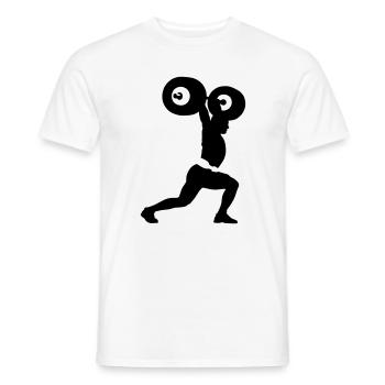 weightlifter - Men's T-Shirt - white - Front - AI Model Male 178 dark (178cm)