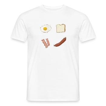 Pixelfrühstück Platte - Männer T-Shirt - Weiß - Vorne - AI Model Male 178 dark (178cm)