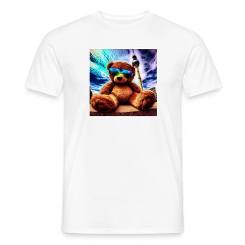 Teddy in Berlin II - Männer T-Shirt - Weiß - Vorne - AI Model Male 178 dark (178cm)