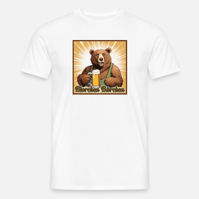 Bierchen Bärchen - Männer T-Shirt - Weiß