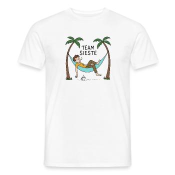 Team Sieste - Hamac & Farniente - T-shirt homme - blanc - Devant - AI Model Male 178 dark (178cm)