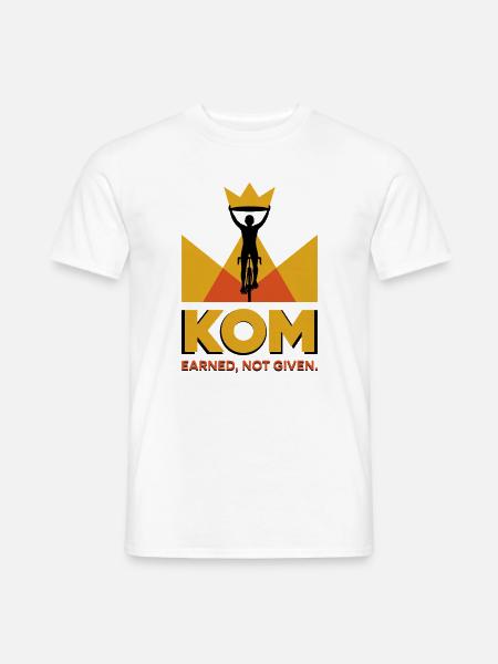 Radfahrer KOM Krone Logo Geschenk - Männer T-Shirt - Weiß