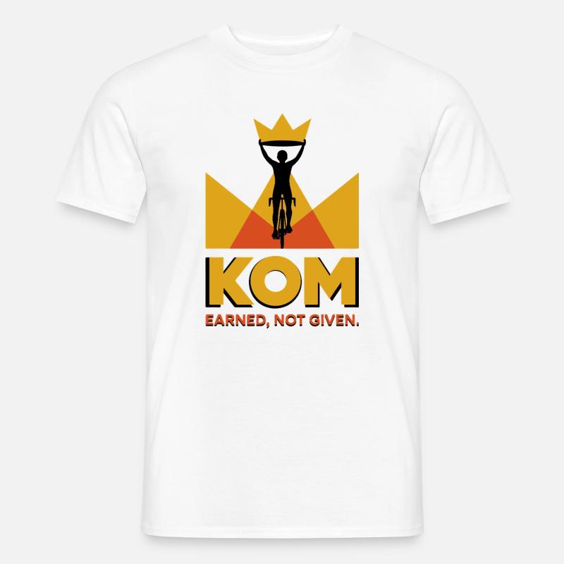 Radfahrer KOM Krone Logo Geschenk - Männer T-Shirt - Weiß