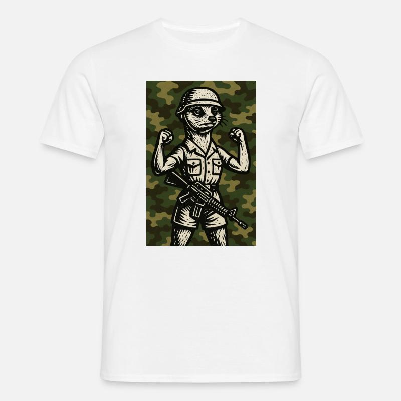erdmännchen comic helden - Männer T-Shirt - Weiß