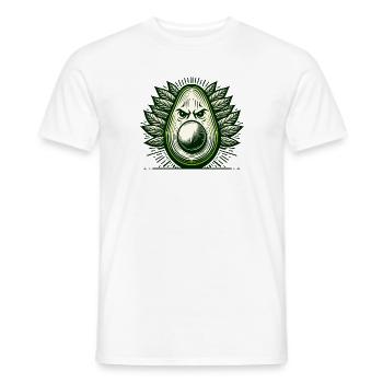 Avocado Warrior Face - Men's T-Shirt - white - Front - AI Model Male 178 dark (178cm)