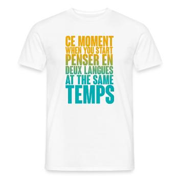 COOLER SPRUCH FÜR MEHRSPRACHLER, INTERNATIONAL - Männer T-Shirt - Weiß - Vorne - AI Model Male 178 dark (178cm)