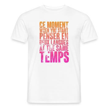 DICTON COOL POUR LES MULTILINGUES, LES INTERNATIONAUX - T-shirt homme - blanc - Devant - AI Model Male 178 dark (178cm)
