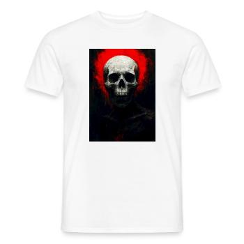 Crâne en braise rouge - T-shirt homme - blanc - Devant - AI Model Male 178 dark (178cm)