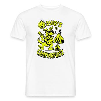 David's Campsite - Men's T-Shirt - white - Front - AI Model Male 178 dark (178cm)