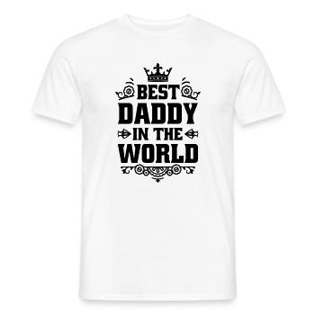 Bester Papa der Welt Geschenk  Krone Best Daddy - Männer T-Shirt - Weiß - Vorne - AI Model Male 178 dark (178cm)
