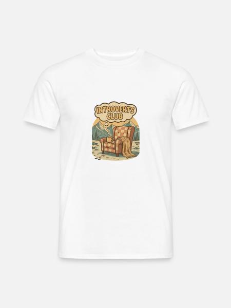 Introverts Club Cozy Ruhige Zuflucht - Männer T-Shirt - Weiß
