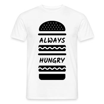 Always Hungry Burger - Men's T-Shirt - white - Front - AI Model Male 178 dark (178cm)