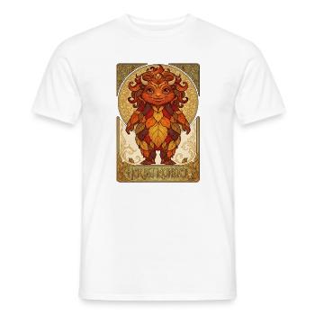 Herbst Monster aus Laub - Männer T-Shirt - Weiß - Vorne - AI Model Male 178 dark (178cm)