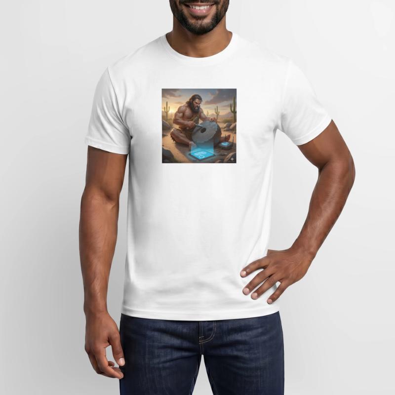 Caveman Tech Support - The First Tutorial Men’s T-shirt