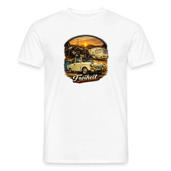 Freedom on wheels - Men's T-Shirt - white - Front - AI Model Male 178 dark (178cm)