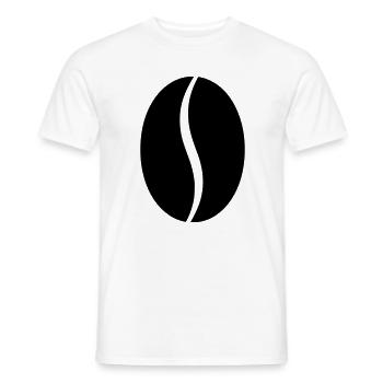 Kaffeebohne Bohne Silhouette - Männer T-Shirt - Weiß - Vorne - AI Model Male 178 dark (178cm)