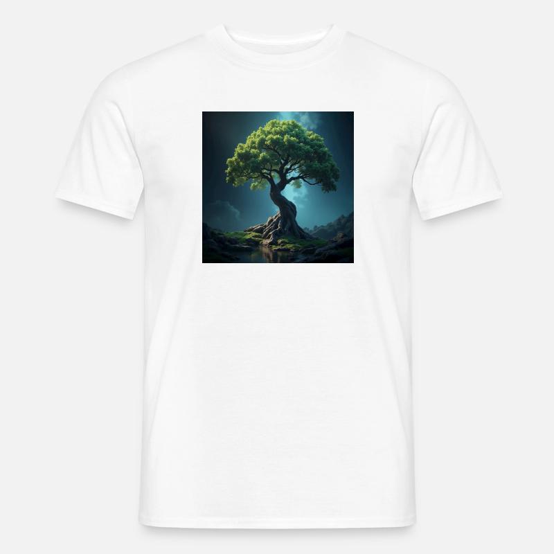 Bunter Baum des Lebens. - Männer T-Shirt - Weiß