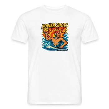 Retro Water Polo Power Shot - Men's T-Shirt - white - Front - AI Model Male 178 dark (178cm)