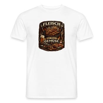Fleisch Ist Mein Gemüse - Männer T-Shirt - Weiß - Vorne - AI Model Male 178 dark (178cm)