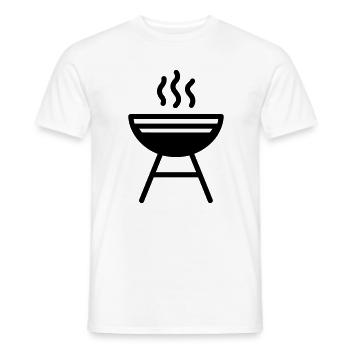 barbecue - T-shirt homme - blanc - Devant - AI Model Male 178 dark (178cm)