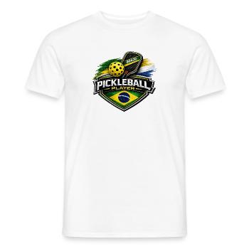 Pickleball BRAZIL - Men's T-Shirt - white - Front - AI Model Male 178 dark (178cm)