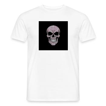 Glitzernder Totenschädel auf Schwarz - Männer T-Shirt - Weiß - Vorne - AI Model Male 178 dark (178cm)