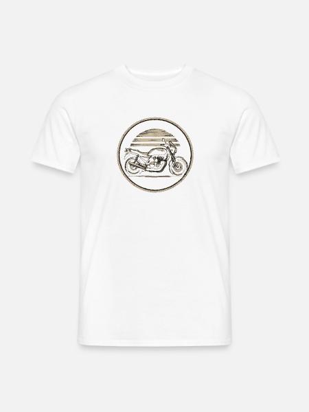 Vintage Motorrad Kreislogo - Männer T-Shirt - Weiß