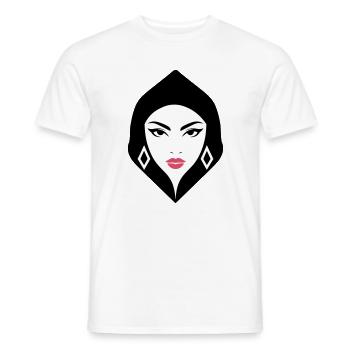 BW Woman Geometrische Schönheit, die Aufmerksamkeit erregt - Männer T-Shirt - Weiß - Vorne - AI Model Male 178 dark (178cm)